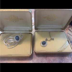 Star Of India Silver and Blue Jewelry Set
